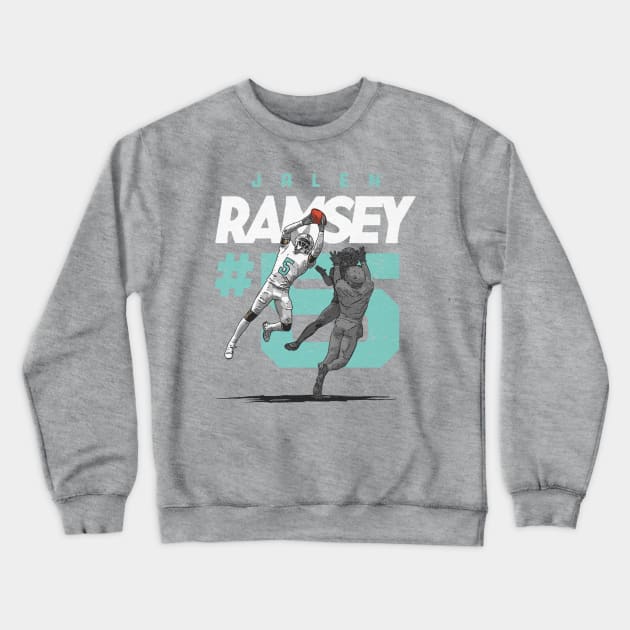 Jalen Ramsey Miami Pick Catch Crewneck Sweatshirt by ClarityMacaws